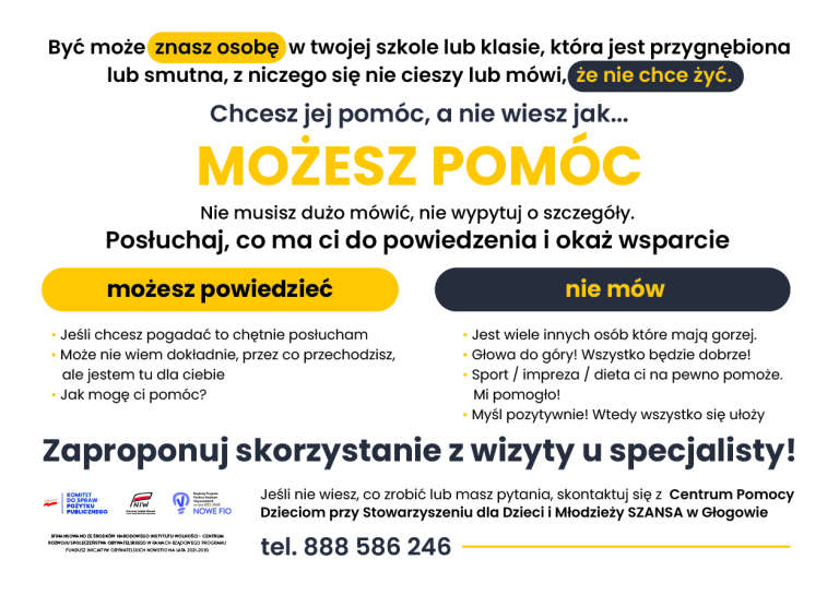 Ta kartka nie pomoże ale ty możesz