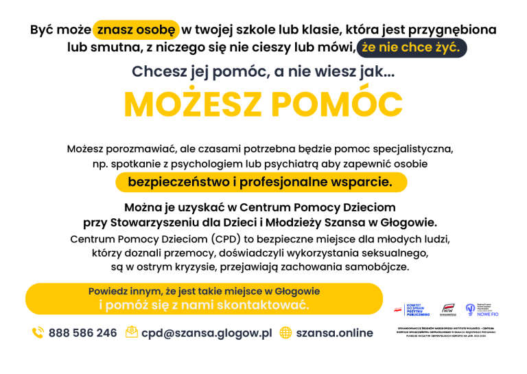 Ta kartka nie pomoże ale ty możesz